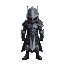 cyberpunk mixed with medieval knight