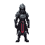 cyberpunk mixed with medieval knight