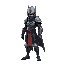 cyberpunk mixed with medieval knight