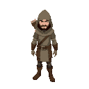 human ranged unit called "longbowman" wearing a hood