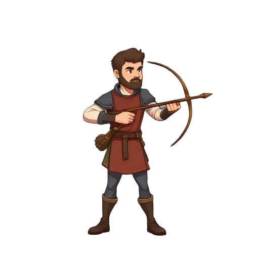 human ranged unit called "longbowman" facing to the right