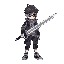 high school cyberpunk student that use a keyboard as a greatsword