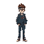a nerd cyberpunk university student