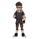 a nerd cyberpunk university student who is also a martial arts fighter in the ufc