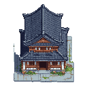 a two-story house with rounded rooftop