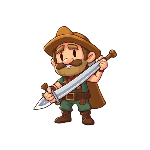 farmer with a sword