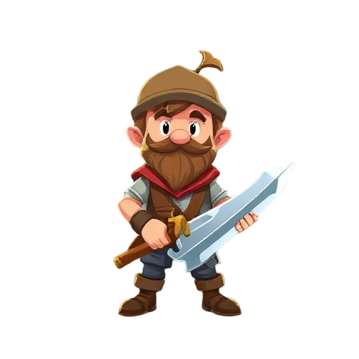 farmer with a sword