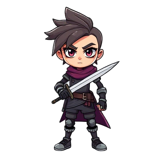 um personagem de mascara, com capa rasgada e espada