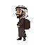 arab guy baground color is black side profile