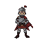 crie uma imagem de um sprite de 64px por 64px com sequencia de animação correndo no estilo de jogo de plataforma de um cavaleiro.