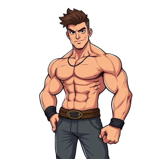 a muscular young man