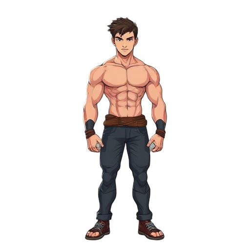 a muscular young man