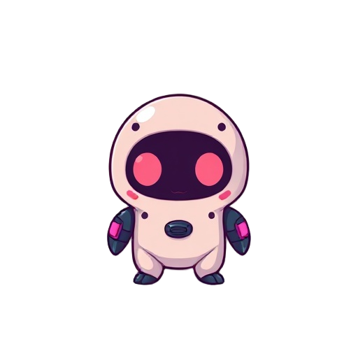 small cyberpunk slime pet chibi tamogotchi style 