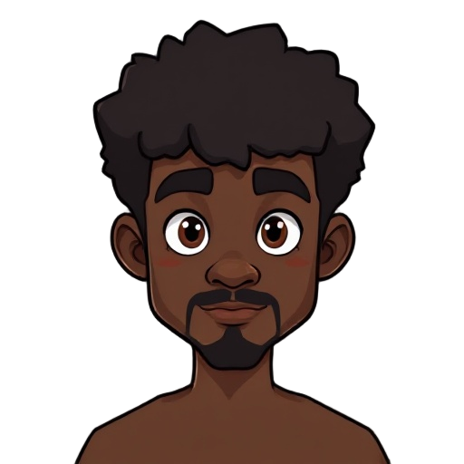 hombre pelo afro negro