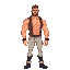 generate a muscle male pixel character, wearing tight clothes, wearing open shirt, body hair, with a transparent background, facial hair, handsome, full body in frame, for a pixel video game, tall man