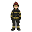 man dark style firefighter