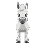 a white horse front to me