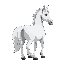 a white horse back to me