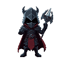 rogue knight, dark colors, fantasy style