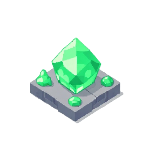 crystal green pixel 8bits simple tiny