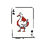 generate the back of a poker card that draws a goose in it