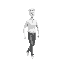 white man, walking 