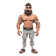 big bro 170m, a teeny tiny bit brown on the face and on the other half of his arms and legs but rather whiter on the rest of the body, some muscles, really short hair, a medium beard
