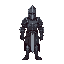 common knight in dark medieval fantasy style