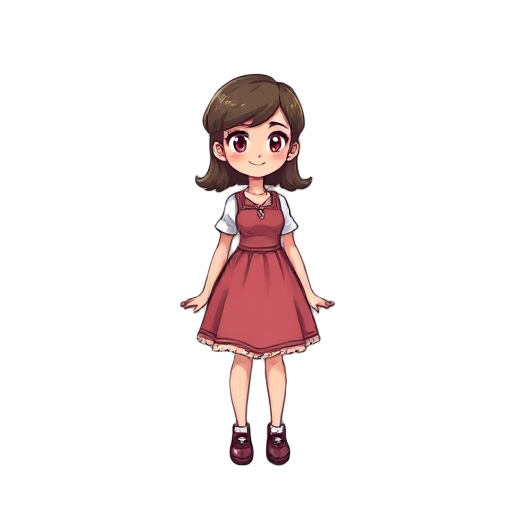 a girl with dress
