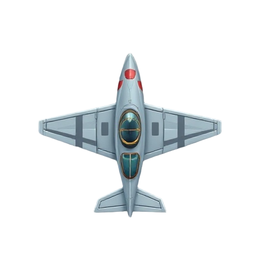 fighter plane top view 