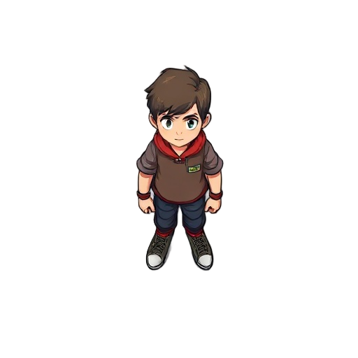 imagem de cima de um personagem 