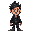 character for apocalypse rougelike game. standing side to the view