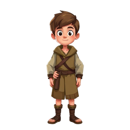 medieval european teen, a villager, poor