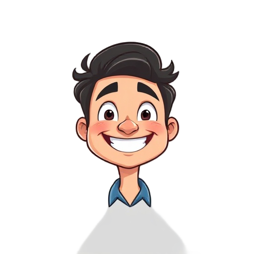 a wide smiling man in the style of the game "no i am not a human"