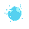 a wisp, a creature of pure energy. shaped like a ball and is colored light blue with electric particles around it