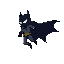 a dark knight, floating and looking slightly to his own left