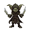 goblin assassin for 2d platformer with 2 daggers in his hands