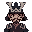 pixelated samurai warrior
