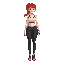 body modern female yoga leggings red hair