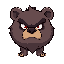 angry bear, red eyes. 