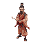 "create an image of an ancient chinese swordsman, dressed in traditional flowing robes with intricate patterns, wielding a finely crafted jian sword.