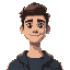 young male character, student, computer-science bachelor, good looking face