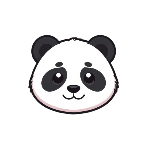 a cute chibi face panda sprite pixel 