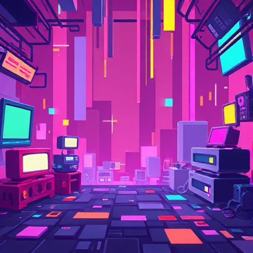 studio glitch background 