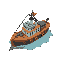 big ship with cannon