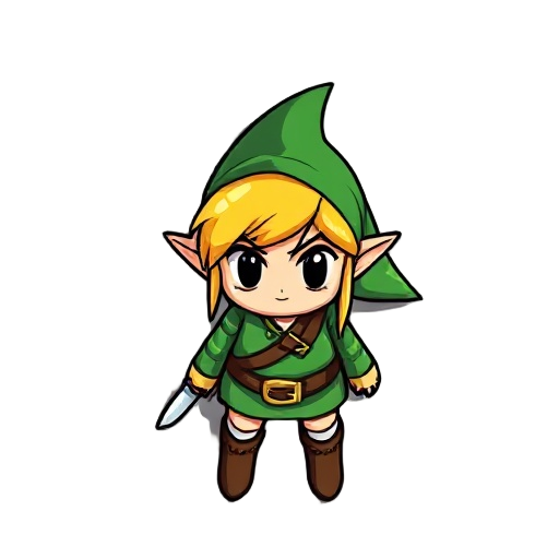 crie um personagem inspirado em link de zelda