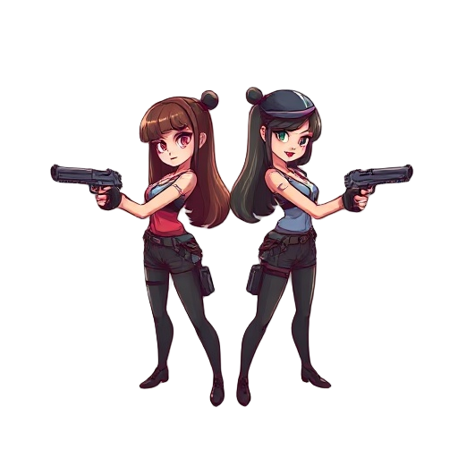 pistolas em feminina com capon