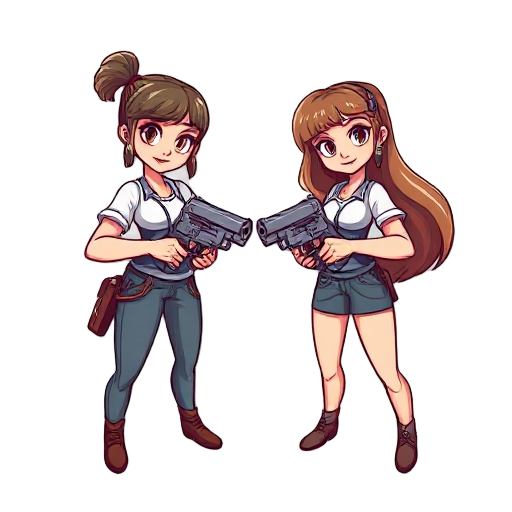 pistolas em feminina capu