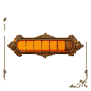an ornate, segmented health bar with a textured orange-gold fill representing current health, set against a grey background track, all framed with decorative borders.
